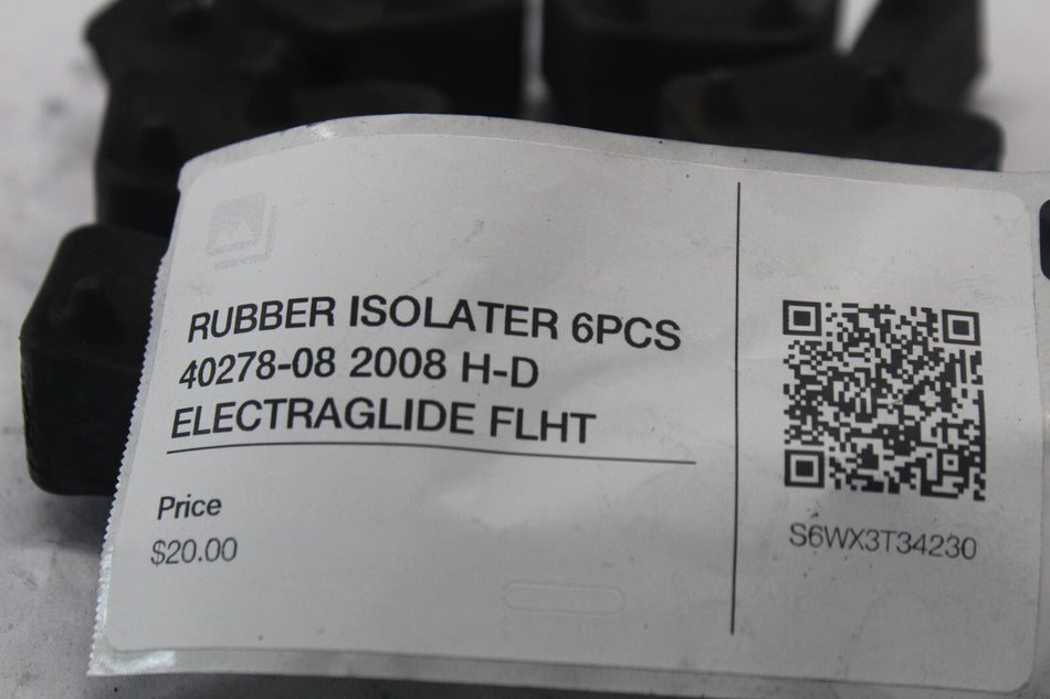 RUBBER ISOLATER 6PCS 40278-08 2008 H-D ELECTRAGLIDE FLHT