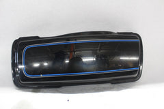 90756-93 Saddlebag Lid RIGHT Harley Davidson BLACK W/ LIGHT BLUE & SILVER PINSTR