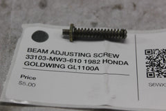 BEAM ADJUSTING SCREW 33103-463-771 1982 HONDA GOLDWING GL1100A