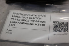 FRICTION PLATE 6PCS 13088-1001 CLUTCH PLATE 5PCS 13089-026 1980 KAWASAKI KZ440 L