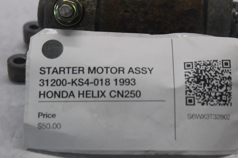 STARTER MOTOR ASSY 31200-KS4-018 1993 HONDA HELIX CN250