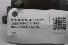 STARTER MOTOR ASSY 31200-KS4-018 1993 HONDA HELIX CN250