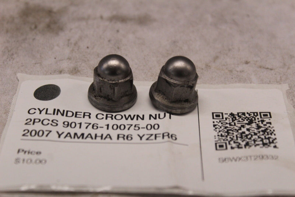 CYLINDER CROWN NUT 2PCS 90176-10075-00 2007 YAMAHA R6 YZFR6