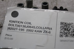 IGNITION COIL BOLT(4)130J0645,COLLAR (4) 92027-195  2002 KAW ZX-6