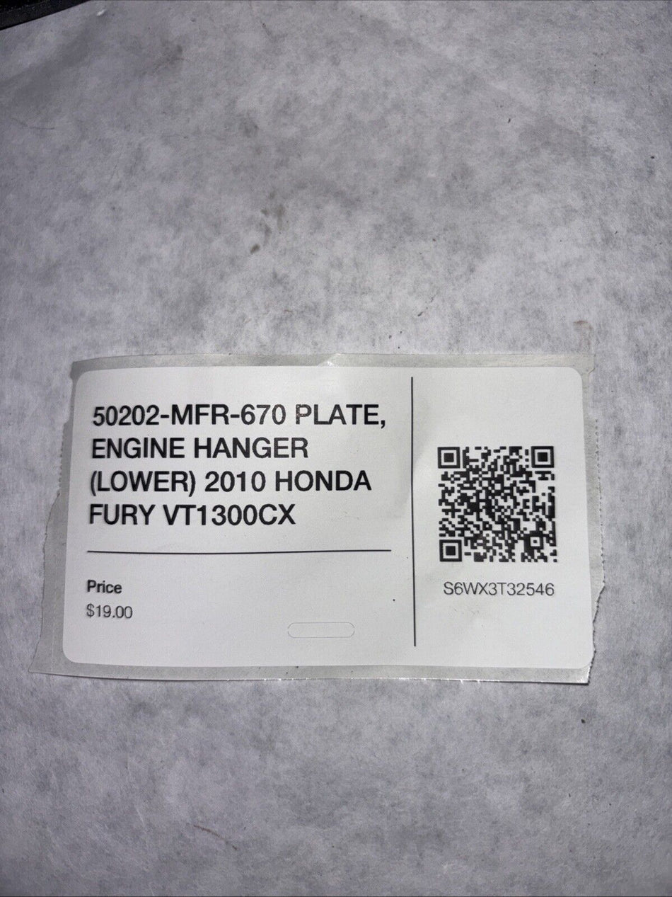 50202-MFR-670 PLATE, ENGINE HANGER (LOWER) 2010 HONDA FURY VT1300CX