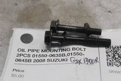 OIL PIPE MOUNTING BOLT 2PCS 01550-0635B,01550-0645B 2008 SUZUKI GSX1300R