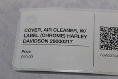 COVER, AIR CLEANER, W/ LABEL (CHROME) HARLEY DAVIDSON 29000217
