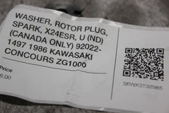 WASHER, ROTOR PLUG, SPARK, X24ESR 92022-1497 1986 KAWASAKI CONCOURS ZG1000