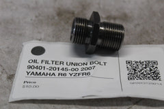 OIL FILTER UNION BOLT 90401-20145-00 2007 YAMAHA R6 YZFR6