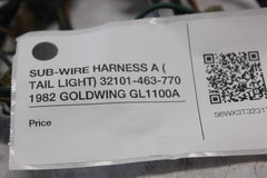 SUB-WIRE HARNESS A (TAIL LIGHT) 32101-463-770 1982 GOLDWING GL1100A