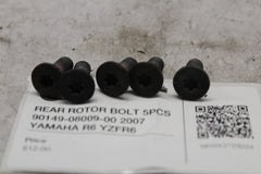 REAR ROTOR BOLT 5PCS 90149-08009-00 2007 YAMAHA R6 YZFR6