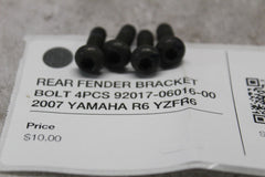 REAR FENDER BRACKET BOLT 4PCS 92017-06016-00 2007 YAMAHA R6 YZFR6