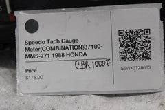 Speedo Tach Gauge Meter (COMBINATION) 37100-MM5-771 1988 HONDA CBR1000F