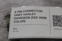 6 PIN CONNECTOR HARLEY DAVIDSON (SEE WIRE COLOR)