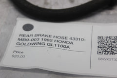 REAR BRAKE HOSE 43310-MB9-003 1982 HONDA GOLDWING GL1100A