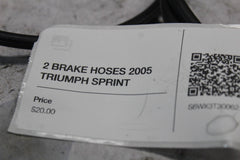 2 BRAKE HOSES 2005 TRIUMPH SPRINT