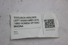 TOOLBOX HOLDER LEFT 83503-MB1-670 1983 HONDA VF750C MAGNA