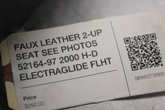 FAUX LEATHER 2-UP SEAT SEE PHOTOS 52164-97 2000 H-D ELECTRAGLIDE FLHT
