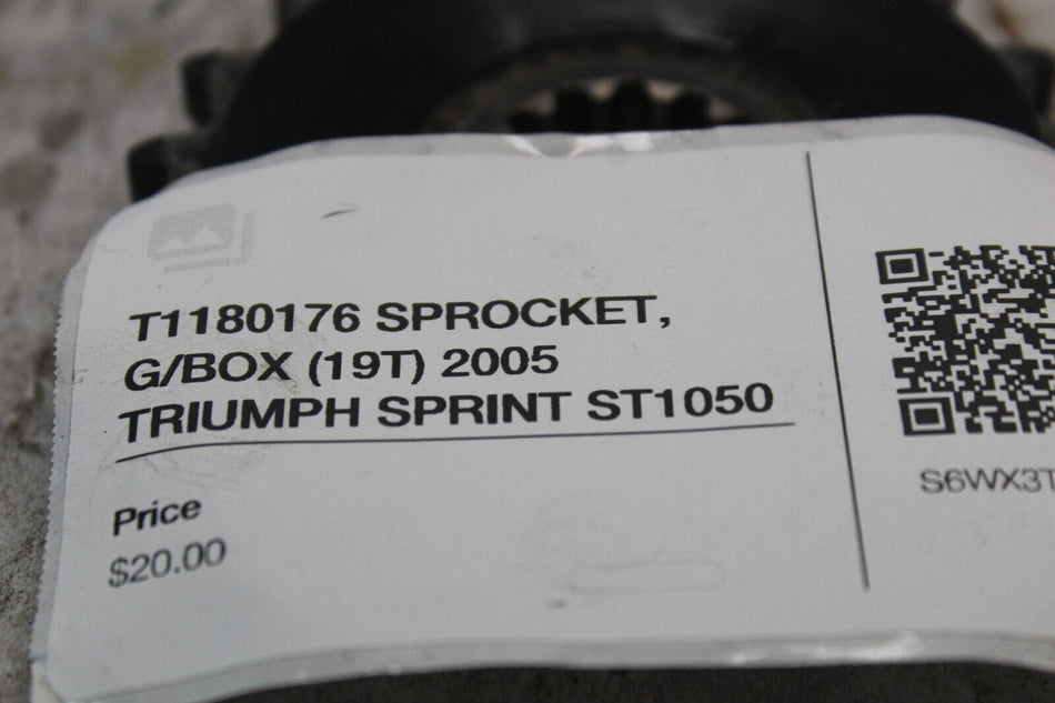 T1180176 SPROCKET, G/BOX (19T) 2005 TRIUMPH SPRINT ST1050