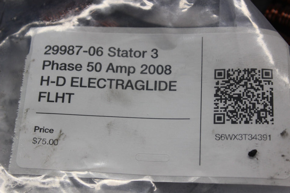 29987-06 Stator 3 Phase 50 Amp 2008 H-D ELECTRAGLIDE FLHT