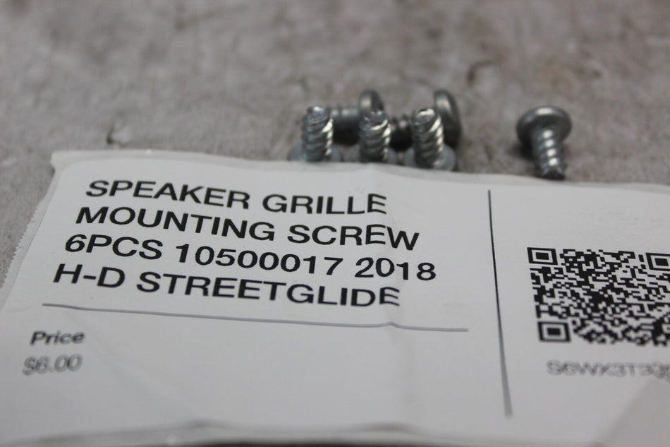 SPEAKER GRILLE MOUNTING SCREW 6PCS 10500017 2018 H-D STREETGLIDE