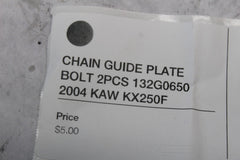 CHAIN GUIDE PLATE BOLT 2PCS 132G0650 2004 KAW KX250F