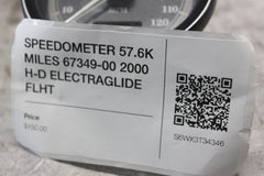 SPEEDOMETER 57.6K MILES 67349-00 2000 H-D ELECTRAGLIDE FLHT