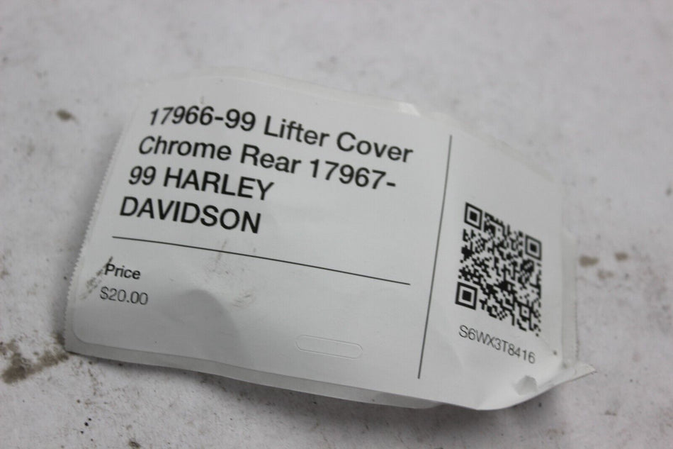 17966-99 Lifter Cover Chrome Rear 17967-99 HARLEY DAVIDSON