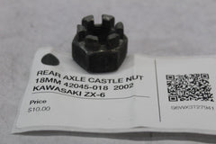 REAR AXLE CASTLE NUT 18MM 42045-018  2002 KAWASAKI ZX-6