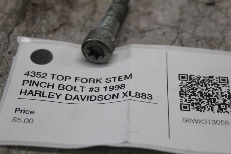 4352 TOP FORK STEM PINCH BOLT #3 1998 HARLEY DAVIDSON XL883