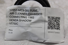 17257-ME9-300 TUBE, AIR CLEANER CHAMBER CONNECTING 1983 HONDA SHADOW VT750C