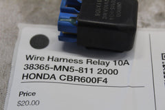 Wire Harness Relay 10A 38365-MN5-811 2000 HONDA CBR600F4