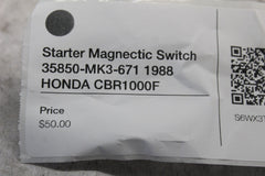 Starter Magnectic Switch 35850-MK3-671 1988 HONDA CBR1000F