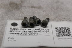 CARBURETOR JOINT BOLT 4PCS 91312-06016-00 2007 YAMAHA R6 YZFR6