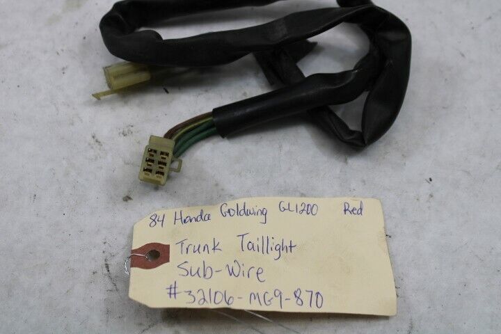 OEM Honda Motorcycle Trunk Tail Lamp Light Wire Harness 1984 Goldwing GL1200A