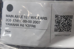 MAIN AXLE 12T W/GEARS 2C0-17411-00-00 2007 YAMAHA R6 YZFR6