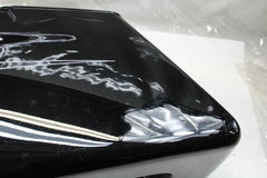 OEM Harley Davidson Saddlebag Bottom LEFT Gloss Black Silver Pinstripe 90200414