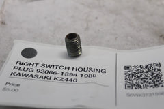 RIGHT SWITCH HOUSING PLUG 92066-1394 1980 KAWASAKI KZ440