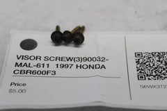 VISOR SCREW (3) 90032-MAL-611  1997 HONDA CBR600F3