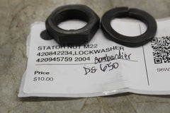 STATOR NUT M22 420842237,LOCKWASHER 420945759 2004 BOMBARDIER DS 650