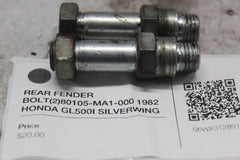 REAR FENDER BOLT (2) 80105-MA1-000 1982 HONDA GL500I SILVERWING