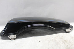 90756-93 Saddlebag Lid RIGHT Harley Davidson BLACK W/ LIGHT BLUE & SILVER PINSTR