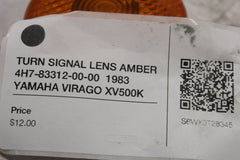 TURN SIGNAL LENS AMBER 4H7-83312-00-00  1983 YAMAHA VIRAGO XV500K