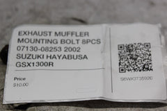 EXHAUST MUFFLER MOUNTING BOLT 8PCS 07130-08253 2002 SUZUKI HAYABUSA GSX1300R