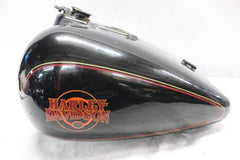 GAS TANK VIVID BLACK W/ RED & GOLD STRIPE 61019-00CF 2000 H-D ELECTRAGLIDE FLHT