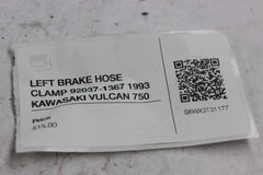 LEFT BRAKE HOSE CLAMP 92037-1367 1993 KAWASAKI VULCAN 750