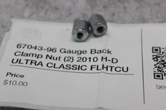 67043-96 Gauge Back Clamp Nut (2) 2010 H-D ULTRA CLASSIC FLHTCU