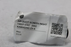 AIR DUCT SCREEN RIGHT 14037-1167  2002 KAWASAKI ZX-6