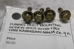 FUNNEL DUCT MOUNTING SCREW 4PCS 92150-1363 1999 KAWASAKI NINJA ZX-9R