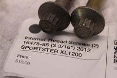 Internal Thread Screws (2) 16478-85 (3 3/16”) 2012 SPORTSTER XL1200